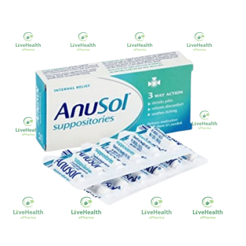 Anusol 296mg, 59mg, 49mg Suppository (12 Suppositories)