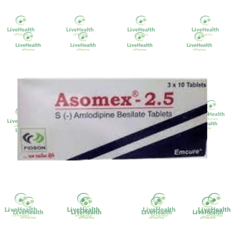 Asomex 2.5mg(S – Amlodipine)