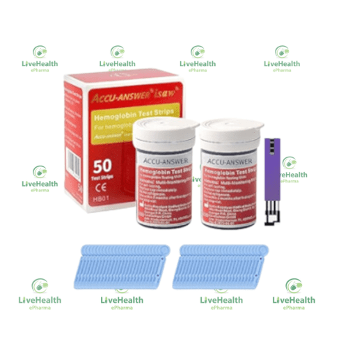 ACCU ANSWER HEMOGLOBIN TEST STRIPS X 50