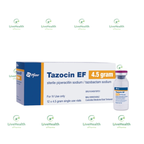 Tazocin Inj. 4.5g Vials x 12(Piperacillin/tazobactam)