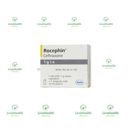 Rocephin 1g Powder for IV Injection (1 Vial)