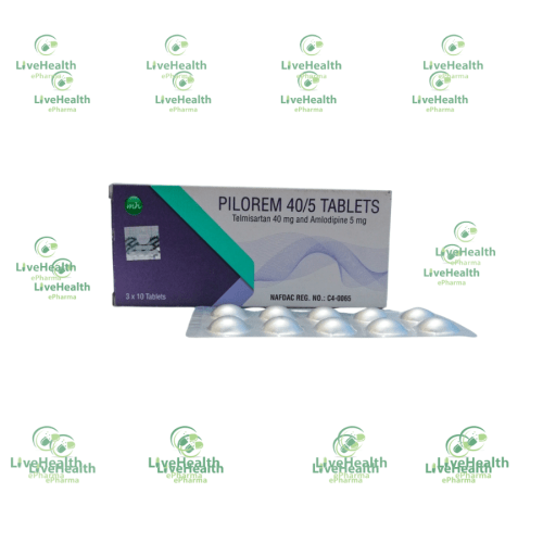 Pilorem 40/5 Tablet (Telmisartan 40mg and Amlodipine 5mg)